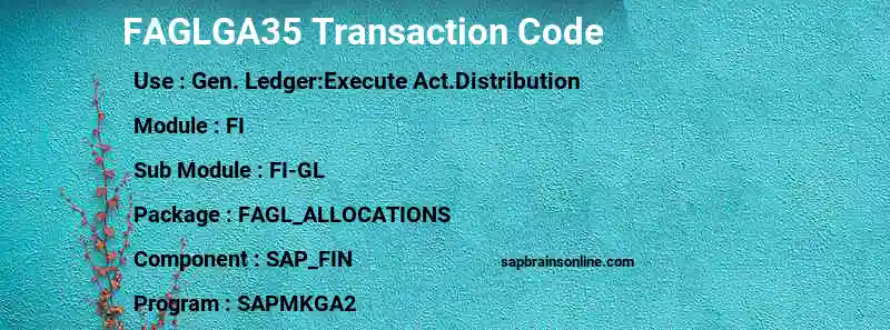 SAP FAGLGA35 transaction code