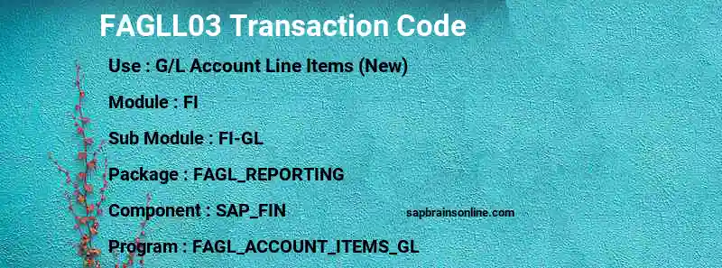 SAP FAGLL03 transaction code