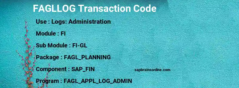 SAP FAGLLOG transaction code