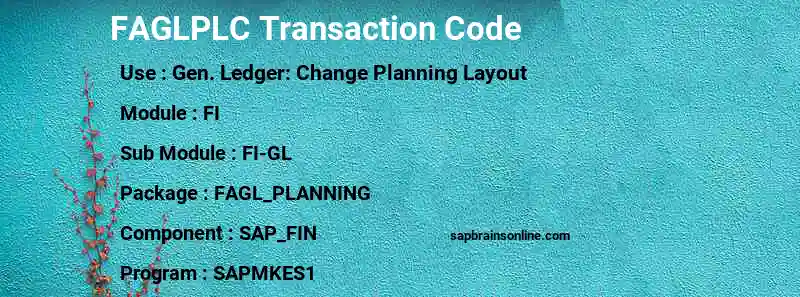 SAP FAGLPLC transaction code