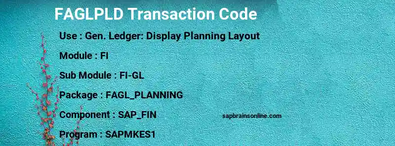 SAP FAGLPLD transaction code