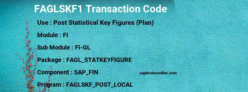 SAP FAGLSKF1 transaction code