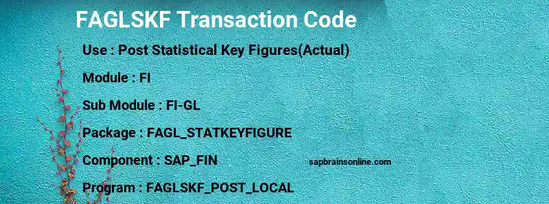 SAP FAGLSKF transaction code