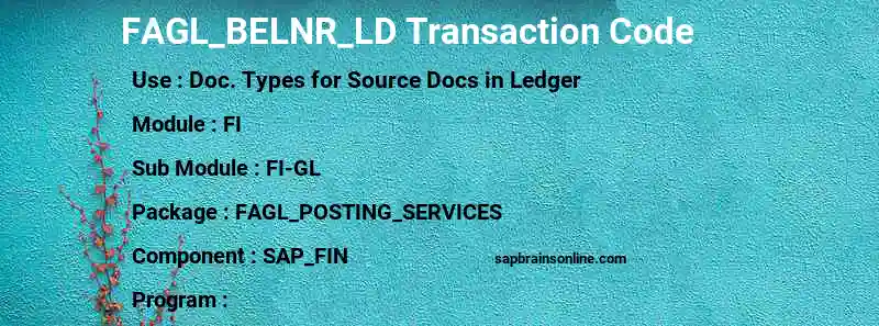 SAP FAGL_BELNR_LD transaction code