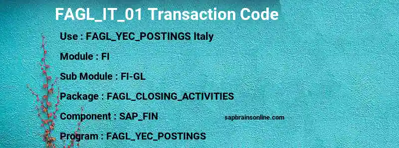SAP FAGL_IT_01 transaction code
