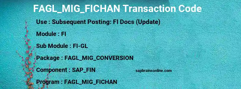 SAP FAGL_MIG_FICHAN transaction code