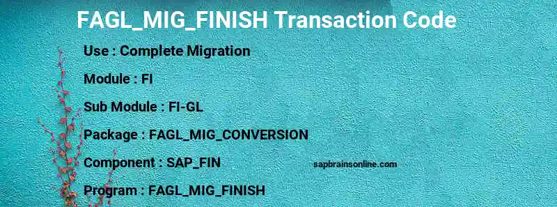 SAP FAGL_MIG_FINISH transaction code