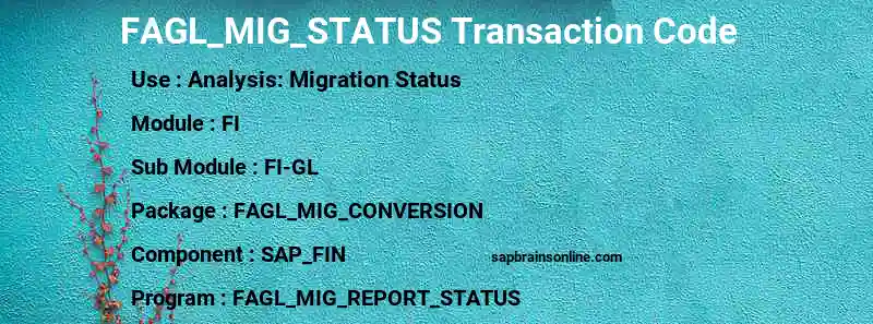 SAP FAGL_MIG_STATUS transaction code