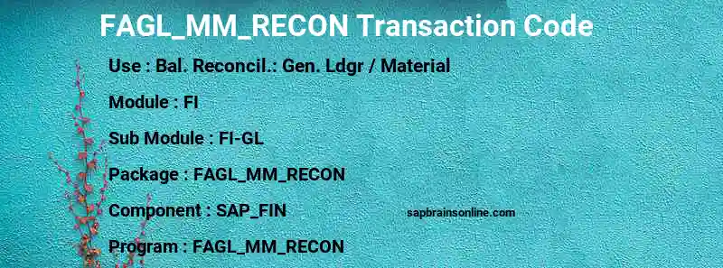 SAP FAGL_MM_RECON transaction code
