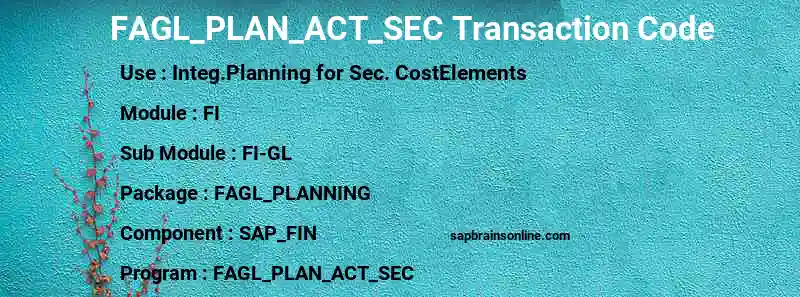 SAP FAGL_PLAN_ACT_SEC transaction code