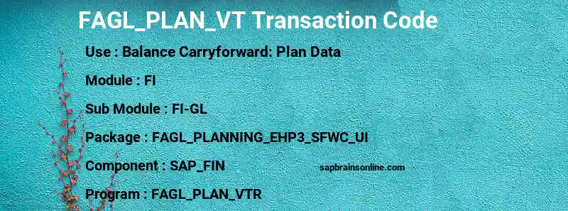 SAP FAGL_PLAN_VT transaction code