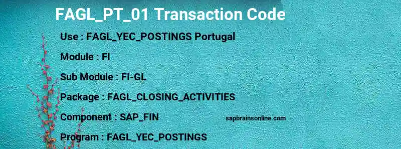 SAP FAGL_PT_01 transaction code