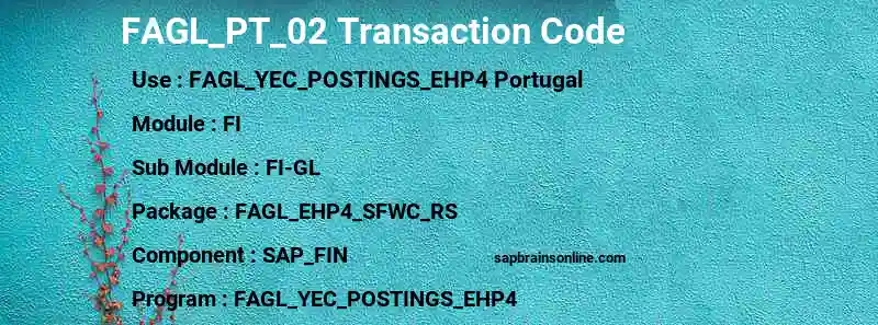 SAP FAGL_PT_02 transaction code