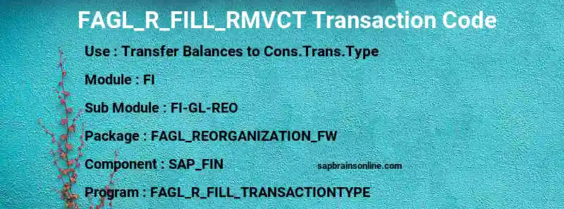 SAP FAGL_R_FILL_RMVCT transaction code