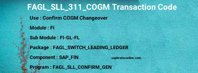 SAP FAGL_SLL_311_COGM transaction code