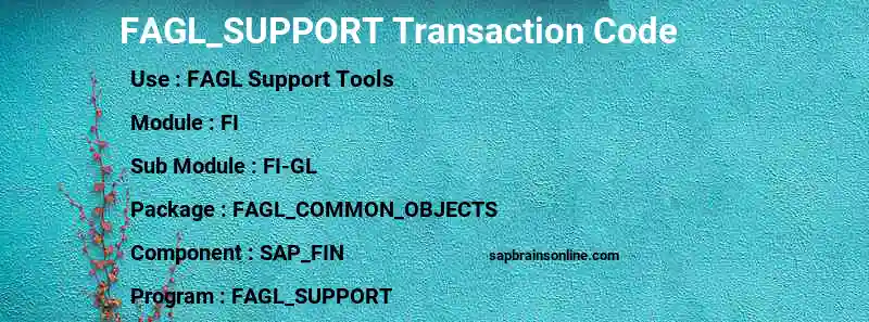 SAP FAGL_SUPPORT transaction code