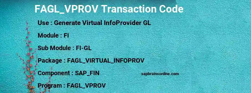 SAP FAGL_VPROV transaction code