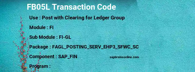 SAP FB05L transaction code