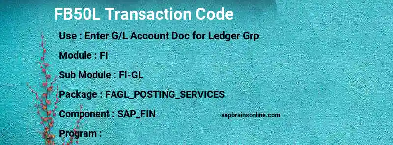 SAP FB50L transaction code