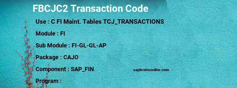 SAP FBCJC2 transaction code