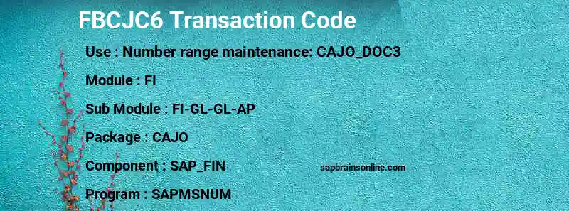 SAP FBCJC6 transaction code