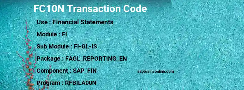SAP FC10N transaction code