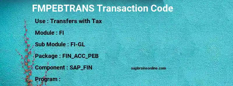 SAP FMPEBTRANS transaction code