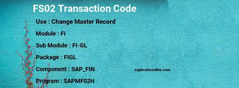 SAP FS02 transaction code