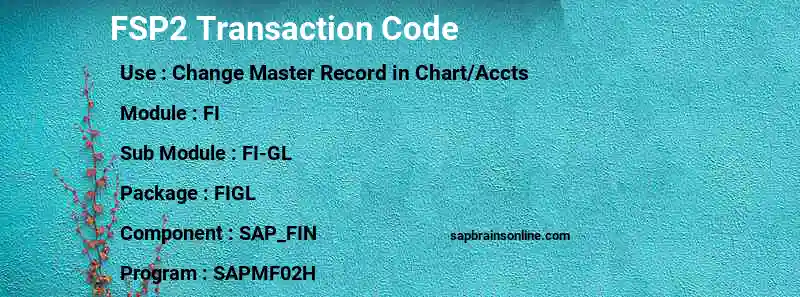 SAP FSP2 transaction code