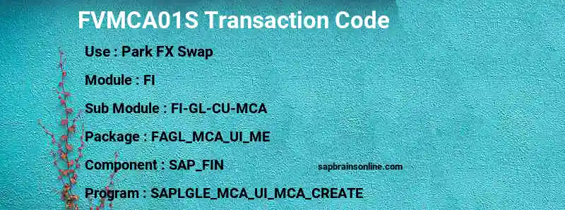 SAP FVMCA01S transaction code