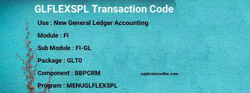 SAP GLFLEXSPL transaction code