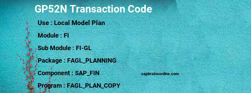 SAP GP52N transaction code