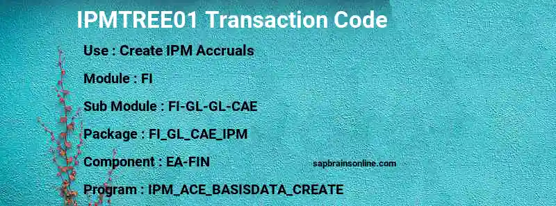 SAP IPMTREE01 transaction code