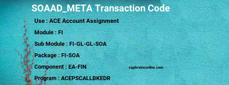 SAP SOAAD_META transaction code