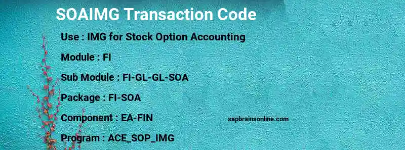 SAP SOAIMG transaction code