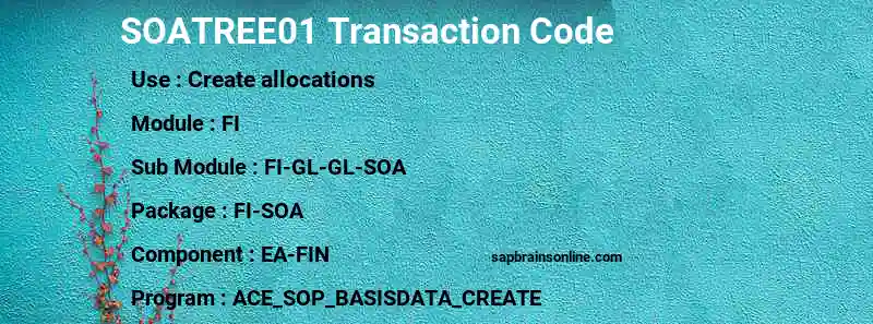 SAP SOATREE01 transaction code