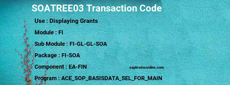 SAP SOATREE03 transaction code