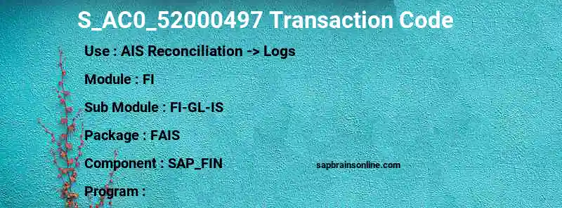 SAP S_AC0_52000497 transaction code