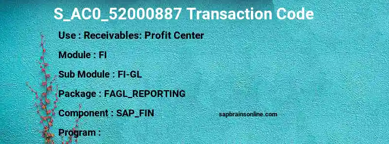 SAP S_AC0_52000887 transaction code