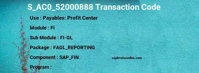 SAP S_AC0_52000888 transaction code