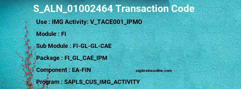 SAP S_ALN_01002464 transaction code
