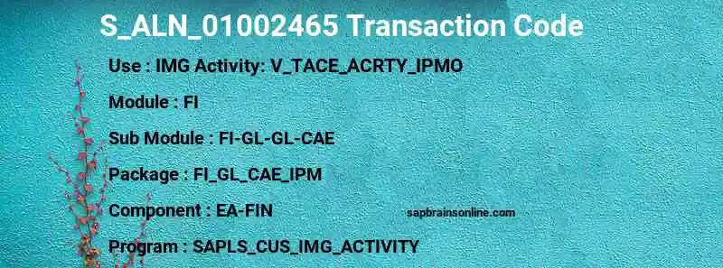 SAP S_ALN_01002465 transaction code