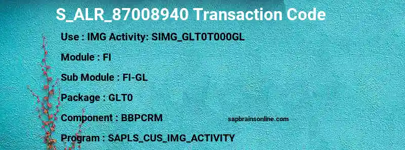 SAP S_ALR_87008940 transaction code