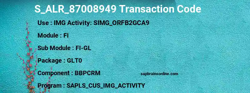 SAP S_ALR_87008949 transaction code