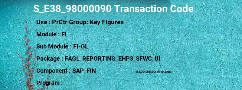 SAP S_E38_98000090 transaction code