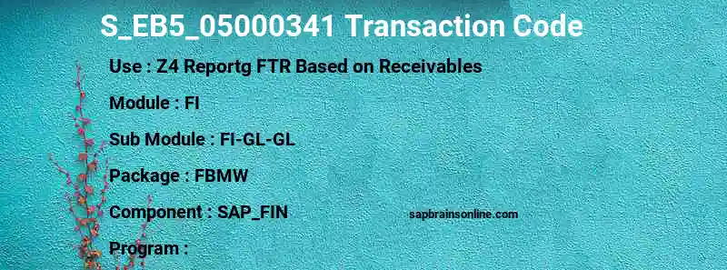 SAP S_EB5_05000341 transaction code