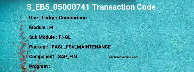 SAP S_EB5_05000741 transaction code
