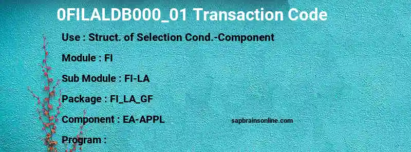 SAP 0FILALDB000_01 transaction code
