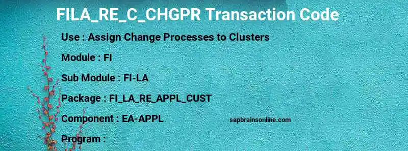 SAP FILA_RE_C_CHGPR transaction code