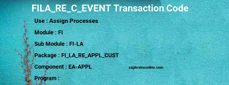 SAP FILA_RE_C_EVENT transaction code